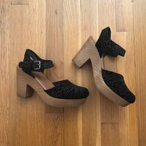 Universal Thread Block Heel Black Heels 6